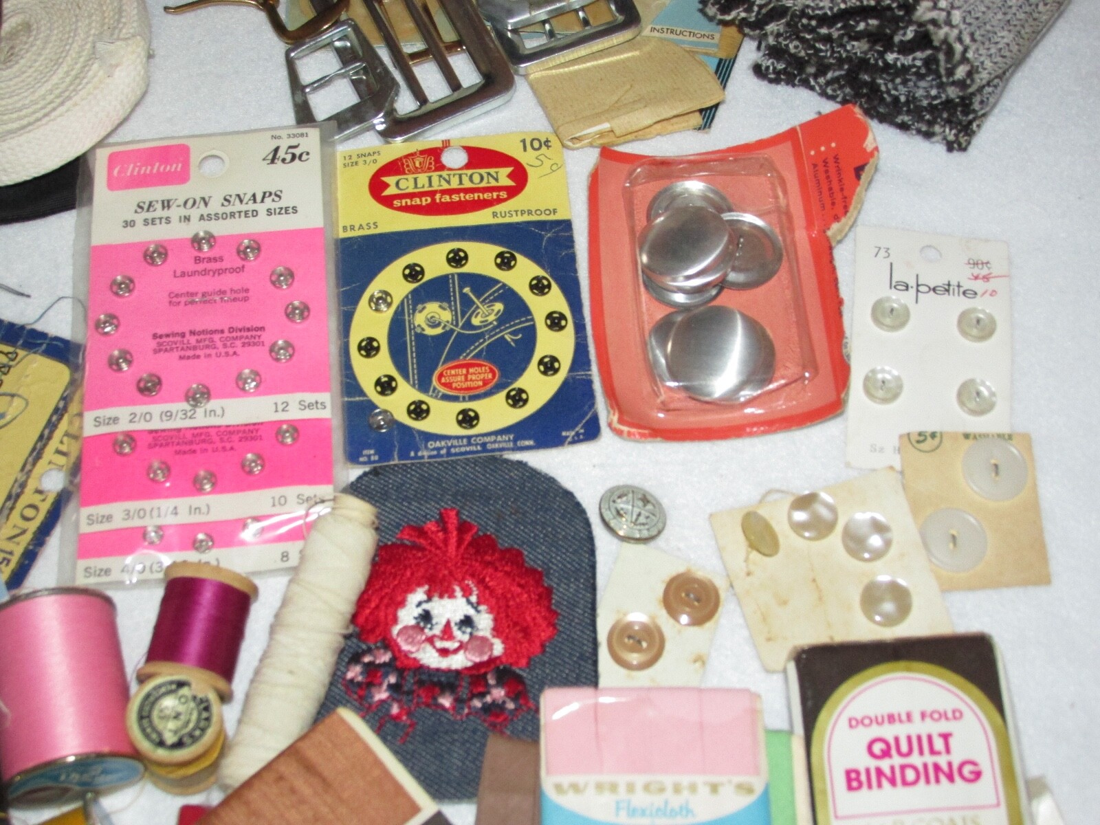 Vintage Sewing AccessoriesThreadBinding TapeElasticButtonsZippers