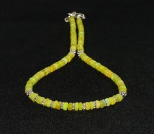 Ethiopian Rondelle Opal Necklace Loose Gemstone Yellow Opal Necklace