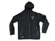 Dri Duck Torrent Waterproof Full Zip Hooded Jacket Mens M Black Embroidered Coat