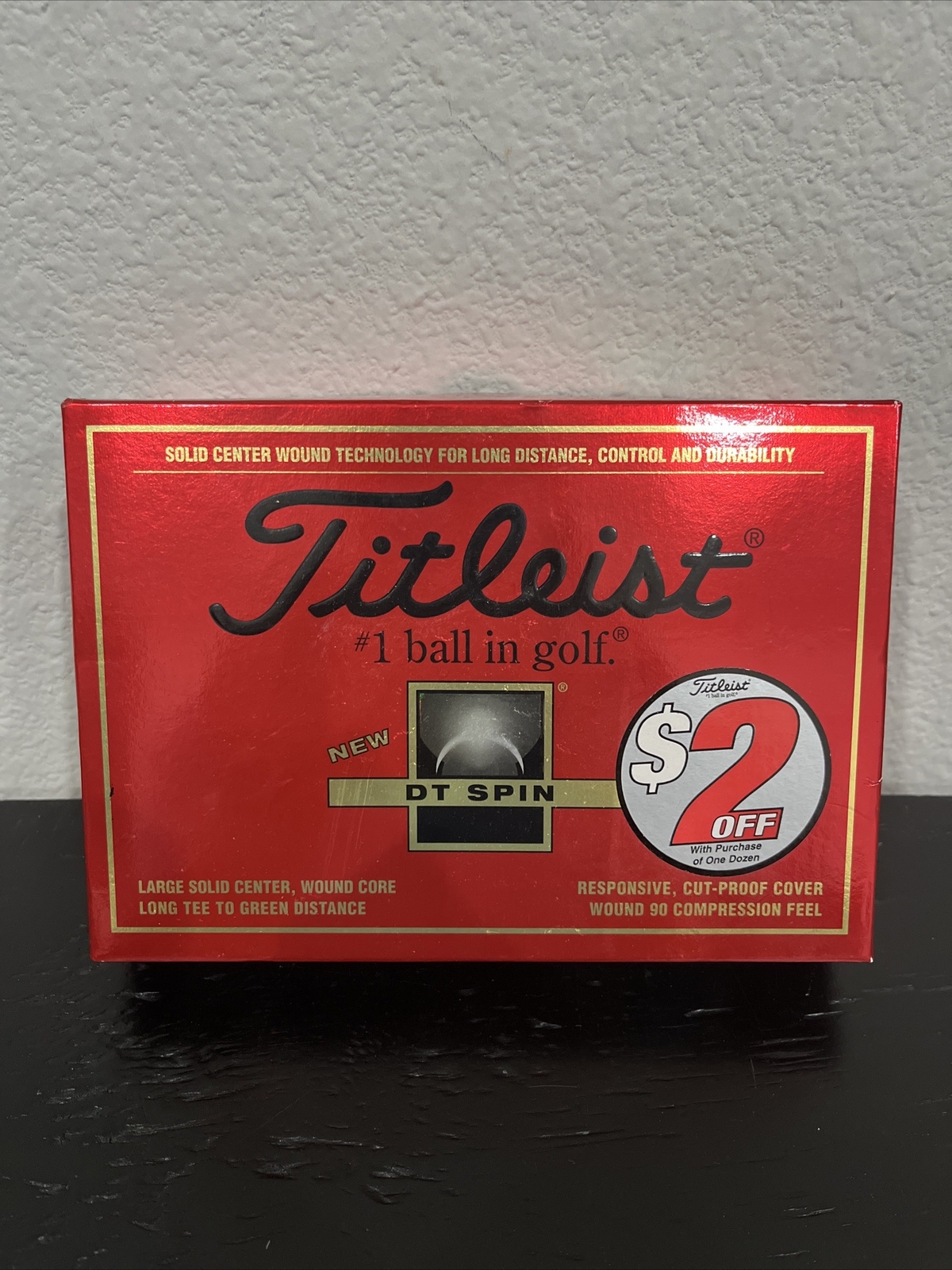 Titleist DT Spin Golf Balls Box of 12 Count Brand New NOS Made in