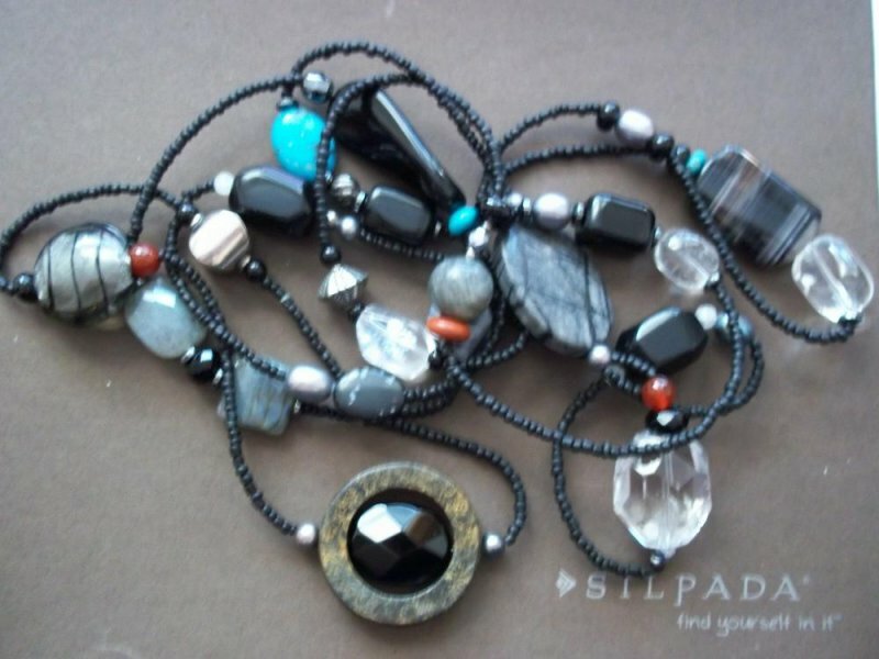 Silpada Labradorite - Etsy Silpada Black onyx, turquoise and labradorite Vintage Silver Pendant Necklace main image 2