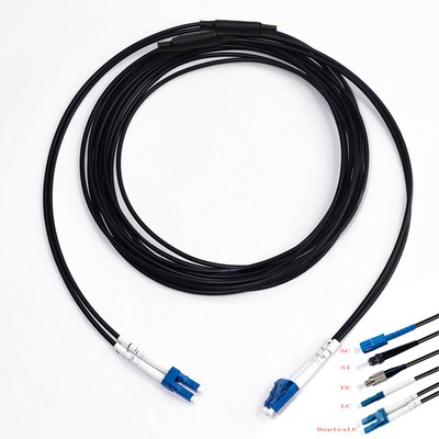 250~500M Outdoor LC/FC/SC/ST UPC Fiber Optic Patch Cord Duplex Armored TPU Cable