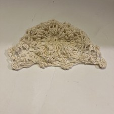 Vintage Antique Hand Crochet Bonnet Cap Baby or Doll Hat