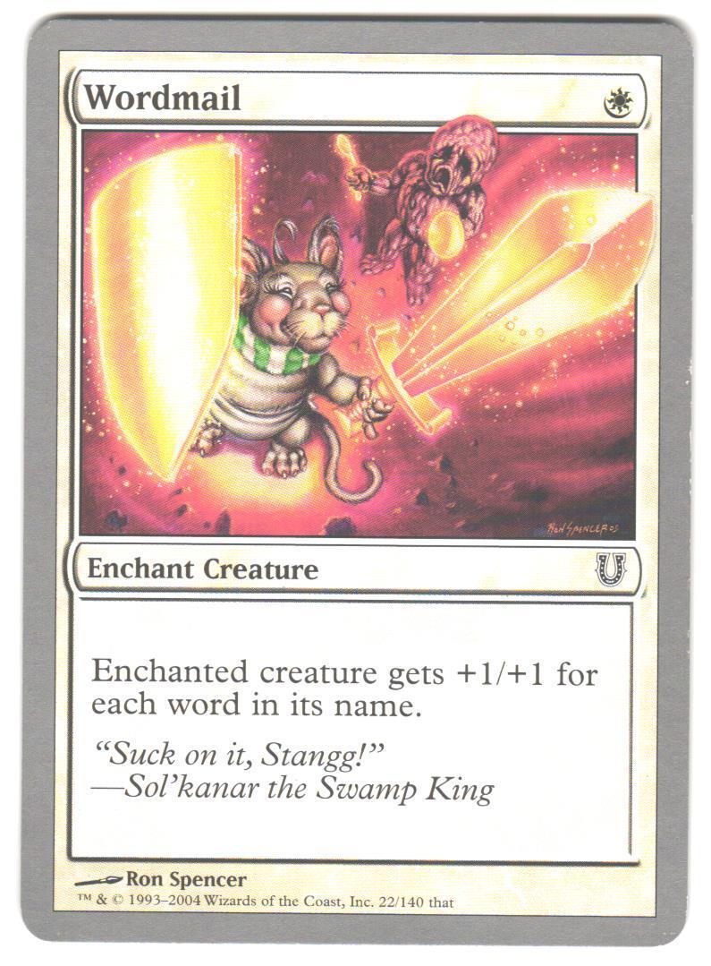 Magic_the_gathering Unhinged Wordmail #22 2004,MTG,LP Common
