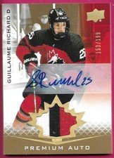 2021-22 UD Team Canada Juniors GUILLAUME RICHARD #37 Patch Autograph 153/199