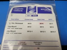 (1 PK OF 10) SENTROL 3016-N MAGNETIC CONTACTS 3010 SERIES PIN PLUNGERS