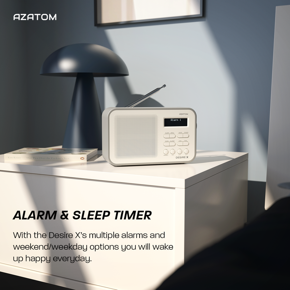 DAB+ DAB FM Radio Alarm Clock Speaker Portable Speaker Azatom Desire X ...