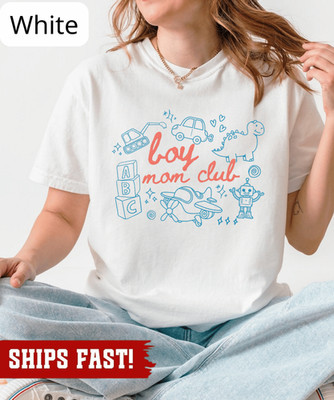 Boy Mom Club Shirt First Time Mom Mother's Day Gift Mama Shirt Mom of Boys Tee T