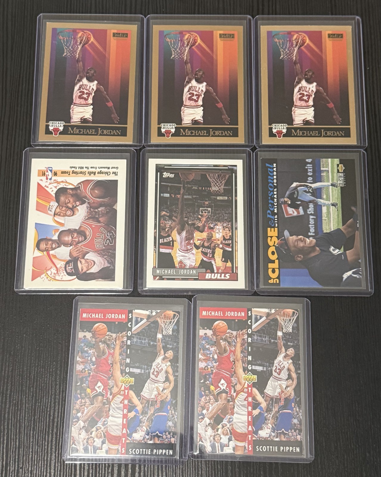 MICHAEL JORDAN (8 CARD LOT) CHICAGO BULLS UPPER DECK TOPPS SKYBOX