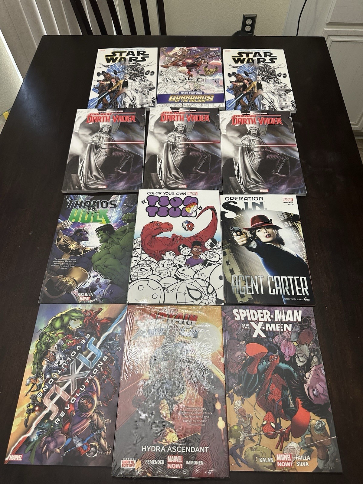 Lot Of 12 Star Wars And Marvel Coloring Books And Comics