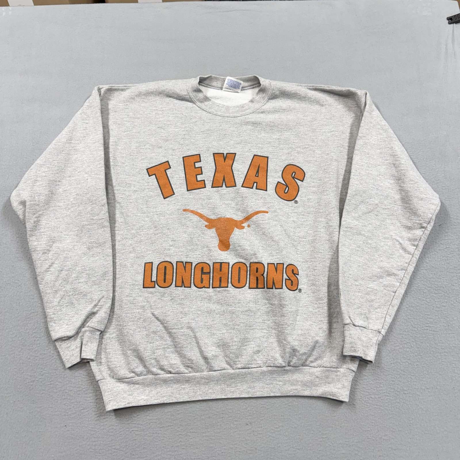 Vintage Texas Longhorns Sweatshirt Mens Large Gray NCAA Football Crewneck Fleece