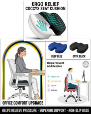 Memory Foam Seat Cushion Office Chair Car Seat Pad Coccyx Tailbone Pain Relief Memory Foam Seat Cushion Office Chair Car Seat Pad Coccyx Tailbone Pain Relief
