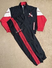 Vintage 90s Nike Flight Tracksuit Set Warm Up Jordan 1 1994 Bred Jacket Pant L