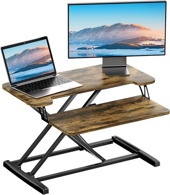 Stehpult Konverter mit höhenverstellbarem 32 Zoll Stehpult, ergonomisch