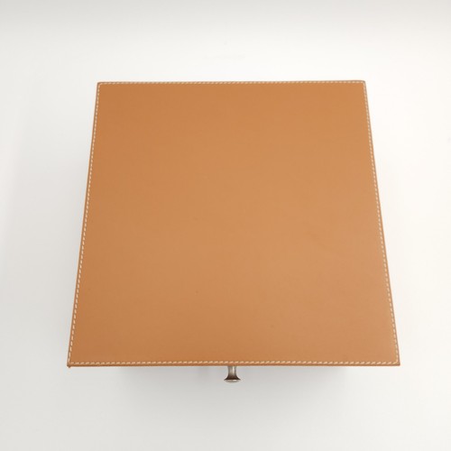 Soporte de almacenamiento de escritorio de cuero marrón Levenger cajón suministros de oficina herramientas organizador - Imagen 8 de 21