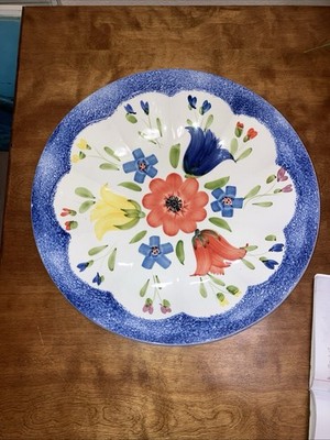 Sole DI Toscana Handpainted Made in Italy 18.5'' Ceramic Platter Bowl