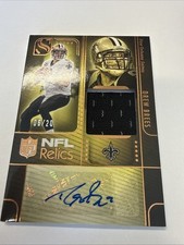 2025 Panini Silhouette Drew Brees Autograph Memorabilia Relics 6/20 JERSEY #!