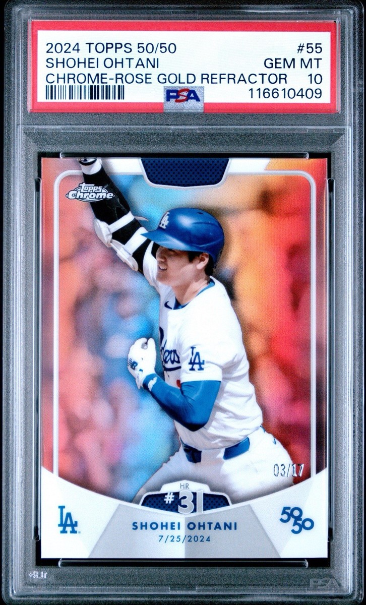 2024 Topps Shohei Ohtani 50/50 #31 HR Chrome Rose Gold Refractor