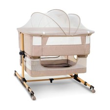 Baby Bassinet, 3 in 1 Bedside Sleeper with Mattress and Mesh Sides, Mosquito ...
