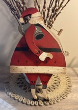 VTG Handmade Wooden Santa Clause Folk Art