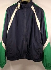 Under Armour 6000278-410 Women's M Icon Crinkle Track Jacket, Blue/Green/White