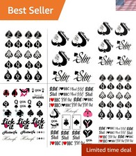 4 Sheets BBC Queen of Spades Temporary Tattoo Sticker Total 81 QOS Hardcore