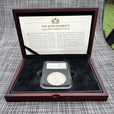 Boxed King George VI 1935 Silver Jubilee Crown Silver Coin COA