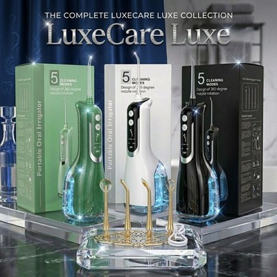Luxecare Luxe Zahnseide, 2026 Waterpik tragbare Munddusche B 360 ml 4 Strahl