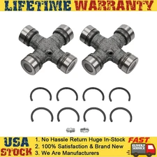 Pair Premium Driveshaft Universal Joints Front / Rear for Moog 534G KY