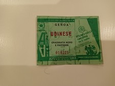 TICKET TICKET STADIUM FOOTBALL MATCH GENOA UDINESE 1982 1983 SERIES A 