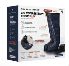 Sharper Image Air Compression Boots Flex Leg Recovery System Large New