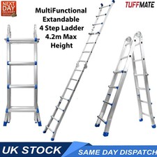 Little Big 4 Step Ladder Telescopic 4.2 Ladder Extendable Durable Lightweight