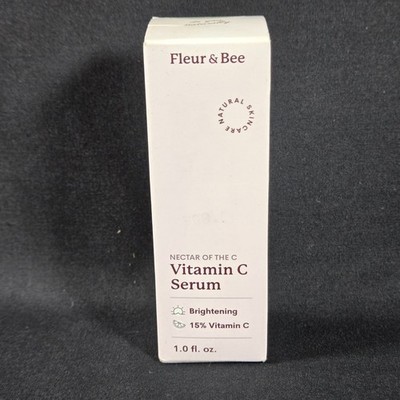 Fleur & Bee Nectar Of The C Vitamin C Serum 1 Fl Oz Brightening Natural Skincare