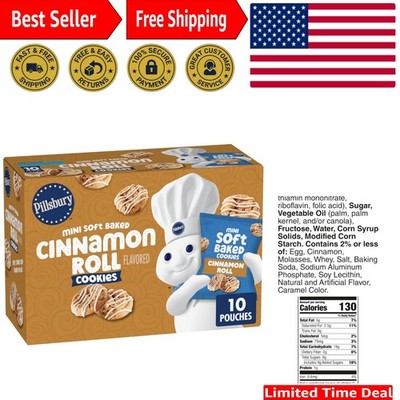 Bite-Sized Soft Baked Cinnamon Roll Cookies - Ideal 10 Count Snack for Everyone