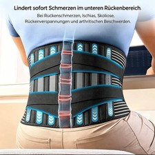 Adjustable Lower Back Brace Lumbar Support Belt Men Women Pain Relief Black L