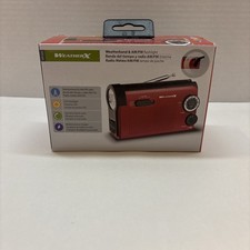 WeatherX WR182R Weatherband AM/FM Radio LED Flashlight Hand Crank New Sealed