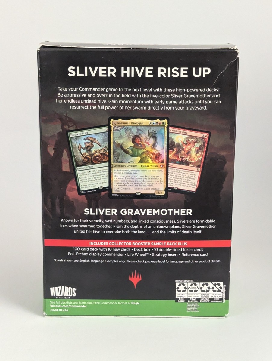 Magic The Gathering Commander Masters Precon Commander Deck Sliver Swarm MTG  New | eBay