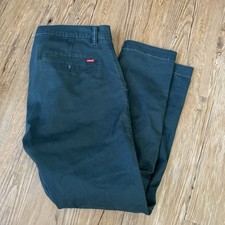Levis XX Chino Standard Taper Green Pants Stretch Tag 32x29 Actual 34x29
