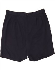 IZOD Mens Pegged Chino Shorts W36 Large Navy Blue Polyester DJ14