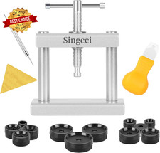 Watch Press Tool Watch Press Set Back Case Closer w 12 Molds Watch Crystal Press