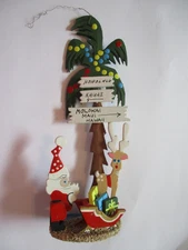 Emgee Ornament Hawaiii Santa Palm Tree