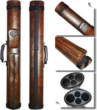 2x2 Hard cue case Oval Pool Cue Billiard Stick Carrying Case