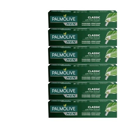 6x100ml Palmolive Classic mit Rasiercreme Palmenextrakt | Sanft & Schutz