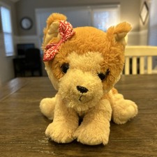Barbie Brown Pet Puppy Dog Plush Toy 11" Mattel Talks Barks Stuffed