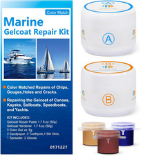 Gel Coat Repair Kit for Boats Color Match , Marine Fiberglass Repair Kit, Fib...