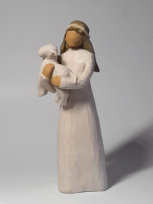 Willow Tree Krippe  Kleine Schäferin + Schaf, ca 17,5 cm Künstlerin Susan Lordi