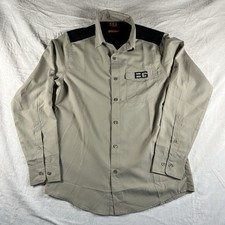 Bear Grylls Craghoppers Shirt Mens Sz M Beige Long Sleeve Hiking Outdoor Travel