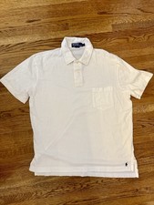 Ralph Lauren Men's White Polo Shirt Medium