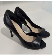 Cute NINE WEST Black 4" Peep Toe Heels Dress Shoes Women’s Size 8 M