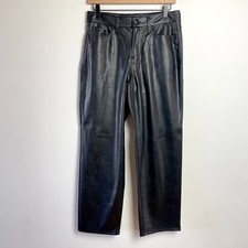 Old Navy Faux Leather Pants 6P High Rise OG Loose Quiet Luxury Parisian Capsule